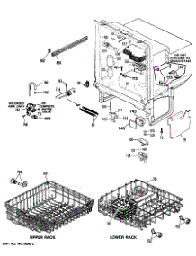 02 - Section2 parts for Ge Dishwasher GSM603T-55AW from AppliancePartsPros.com