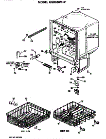 Tub / Racks parts for Ge Dishwasher GSD550M-01 from AppliancePartsPros.com