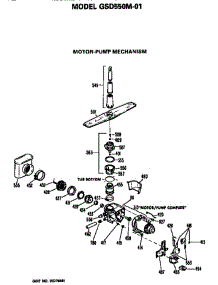 Motor / Pump parts for Ge Dishwasher GSD550M-01 from AppliancePartsPros.com