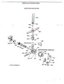 03 - Motor-Pump Mechanism parts for Ge Dishwasher PSD200X-68BA from AppliancePartsPros.com