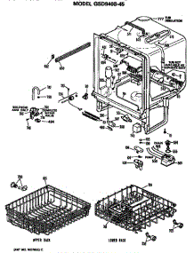 Tub / Racks parts for Ge Dishwasher GSD940S-45 from AppliancePartsPros.com