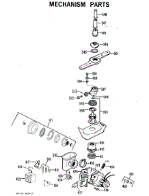 02 - Mechanism Parts parts for Ge Dishwasher GSD990X-01 from AppliancePartsPros.com