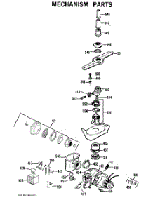 02 - Mechanism Parts parts for Ge Dishwasher GSD2500-01 from AppliancePartsPros.com