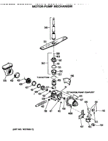 03 - Motor-Pump Mechanism parts for Ge Dishwasher GSD640P-49BA from AppliancePartsPros.com