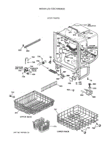 02 - Body Parts parts for Ge Dishwasher GSC1200X03 from AppliancePartsPros.com