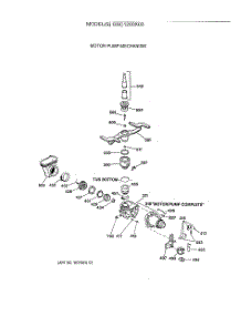 03 - Motor-Pump Mechanism parts for Ge Dishwasher GSC1200X03 from AppliancePartsPros.com