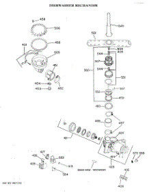 02 - Dishwasher Mechanism parts for Ge Dishwasher GSD400W-02 from AppliancePartsPros.com
