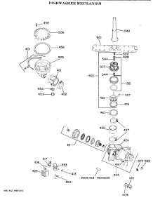02 - Dishwasher Mechanism parts for Ge Dishwasher GSD400W-52BK from AppliancePartsPros.com