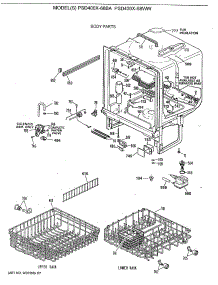02 - Body Parts parts for Ge Dishwasher PSD430X-68WW from AppliancePartsPros.com