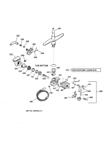 03 - Motor-Pump Mechanism parts for Ge Dishwasher GSD4325Z02BB from AppliancePartsPros.com