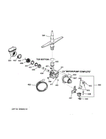 03 - Motor-Pump Mechanism parts for Ge Dishwasher GSD3220Z02BB from AppliancePartsPros.com