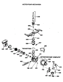 03 - Motor-Pump Mechanism parts for Ge Dishwasher GSD1180T62WW from AppliancePartsPros.com