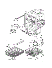 02 - Body Parts parts for Ge Dishwasher HDA930Y-70WW from AppliancePartsPros.com