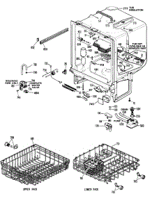 02 - Section2 parts for Ge Dishwasher GSD1150T55 from AppliancePartsPros.com