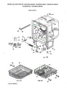 02 - Body Parts parts for Ge Dishwasher GSD830X-68WW from AppliancePartsPros.com