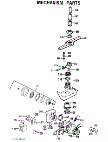 02 - Mechanism Parts parts for Ge Dishwasher GSD2500-02 from AppliancePartsPros.com
