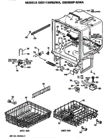 Tub / Racks parts for Ge Dishwasher GSD1130R52WA from AppliancePartsPros.com