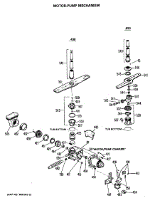 03 - Motor-Pump Mechanism parts for Ge Dishwasher PSD430S-48WW from AppliancePartsPros.com