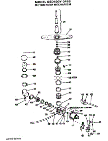 Motor-Pump parts for Ge Dishwasher GSD400Y-04BS from AppliancePartsPros.com