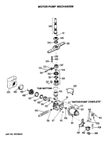 03 - Motor-Pump Mechanism parts for Ge Dishwasher GSD820P-35BA from AppliancePartsPros.com