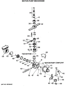 03 - Motor-Pump Mechanism parts for Ge Dishwasher ZBD3200R55BW from AppliancePartsPros.com