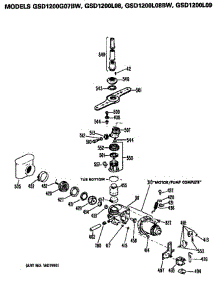 Motor / Pump parts for Ge Dishwasher GSD1200L08 from AppliancePartsPros.com