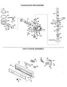 02 - Escutheon Assembly parts for Ge Dishwasher GSD400W-06 from AppliancePartsPros.com