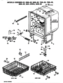 Tub / Racks parts for Ge Dishwasher GSD940L-02BA from AppliancePartsPros.com