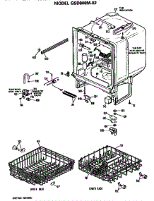 Tub / Racks parts for Ge Dishwasher GSD800M-02 from AppliancePartsPros.com