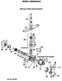 Motor / Pump parts for Ge Dishwasher GSD800M-02 from AppliancePartsPros.com