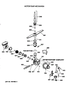 03 - Motor-Pump Mechanism parts for Ge Dishwasher GSD730T-62WW from AppliancePartsPros.com