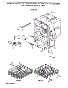 03 - Body Parts parts for Ge Dishwasher GSD725X-68WW from AppliancePartsPros.com