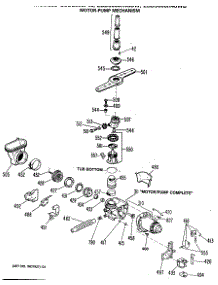 03 - Motor-Pump Mechanism parts for Ge Dishwasher ZBD3000R48BW from AppliancePartsPros.com