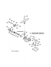 03 - Motor-Pump Mechanism parts for Ge Dishwasher GSD4610Z02AA from AppliancePartsPros.com
