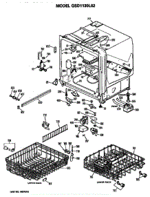 Tub / Racks parts for Ge Dishwasher GSD1130L02 from AppliancePartsPros.com