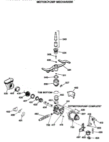 03 - Motor-Pump Mechanism parts for Ge Dishwasher GSD2920T60BB from AppliancePartsPros.com