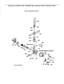 03 - Motor-Pump Mechanism parts for Ge Dishwasher GSD906X-70BA from AppliancePartsPros.com