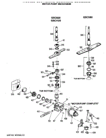 04 - Motor-Pump Mechanism parts for Ge Dishwasher GSC580S03 from AppliancePartsPros.com