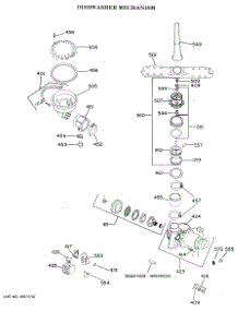 02 - Dishwasher Mechanism parts for Ge Dishwasher GSC400W-52 from AppliancePartsPros.com