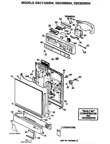 Front / Control Panel parts for Ge Dishwasher GSC1120S04 from AppliancePartsPros.com