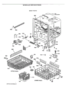 02 - Body Parts parts for Ge Dishwasher GSD4940Y66SS from AppliancePartsPros.com