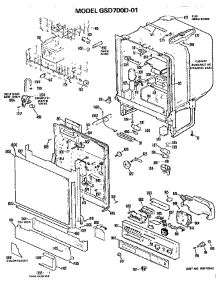 Tub / Front / Control Panel parts for Ge Dishwasher GSD700D-01 from AppliancePartsPros.com