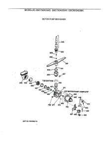 03 - Motor-Pump Mechanism parts for Ge Dishwasher GSC700X03AD from AppliancePartsPros.com
