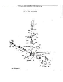 03 - Motor-Pump Mechanism parts for Ge Dishwasher GSD1380X70WW from AppliancePartsPros.com