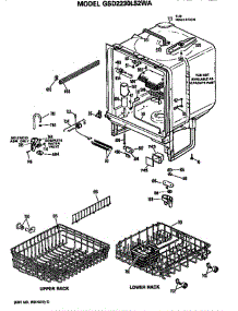 Tub / Racks parts for Ge Dishwasher GSD2230L52WA from AppliancePartsPros.com