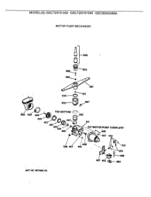 03 - Motor-Pump Mechanism parts for Ge Dishwasher GSC900X04BA from AppliancePartsPros.com