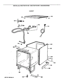 04 - Cabinet parts for Ge Dishwasher GSC900X04BA from AppliancePartsPros.com