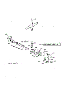 03 - Motor-Pump Mechanism parts for Ge Dishwasher GSD4114Z02AA from AppliancePartsPros.com