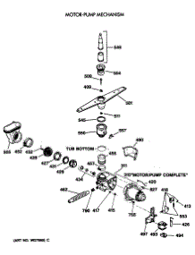 03 - Motor-Pump Mechanism parts for Ge Dishwasher GSD950T-62 from AppliancePartsPros.com
