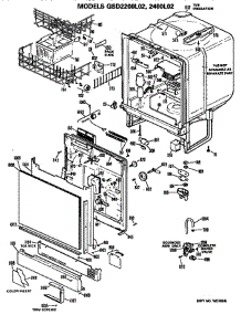 Tub / Racks parts for Ge Dishwasher GSD2200L02BW from AppliancePartsPros.com